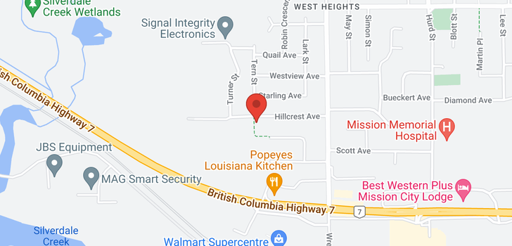 map of 31860 HILLCREST AVENUE